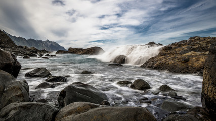 Foam waves of the Atlantic ocean