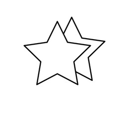 Two star outline icon