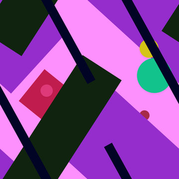Flat material design - Creative vector trend seamless