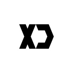 XD logo letter design vector
