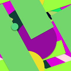 Flat material design - Creative vector trend seamless