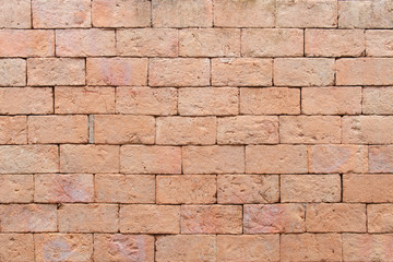 Clay bricks wall texture and background.Brown brick.