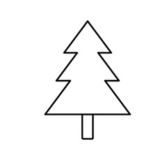 Xmas tree outline icon