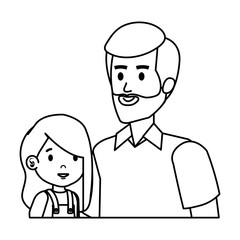 father with daughter characters
