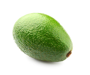 Fresh avocado on white background