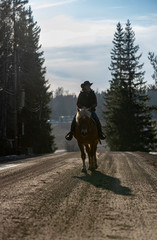 Fototapeta premium Woman horseback riding 