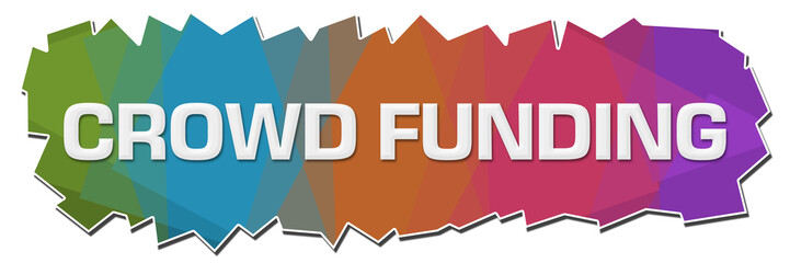 Crowd Funding Colorful Background Cutout Horizontal 