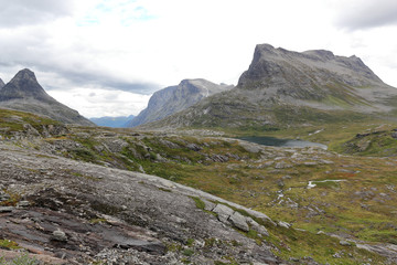 Fototapeta na wymiar Wild panorama in Åndalsnes, near Trollstigen in Norway