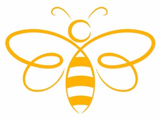 A symbol of the flying stylized bee.