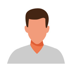 man portrait faceless