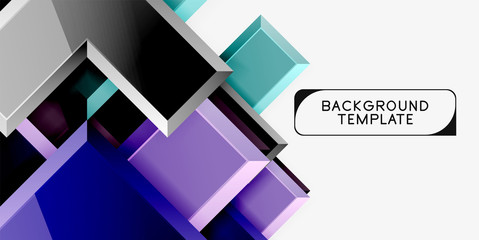 Glossy modern geometric background, abstract arrows composition