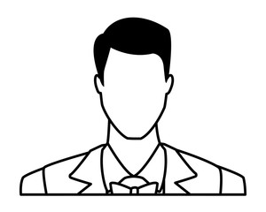 elegant man portrait black and white