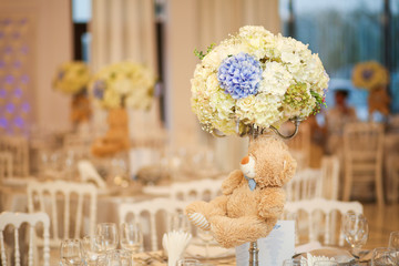 Beautiful arrangement in restaurant for kid birthday