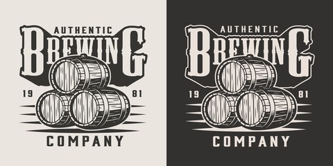 Obraz premium Vintage brewing company emblem