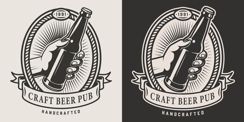 Monochromes Craft-Bier-Logo © DGIM studio