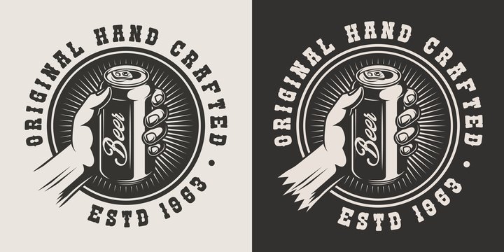 Vintage brewery monochrome print