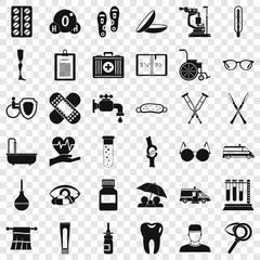 Health care icons set. Simple style of 36 health care vector icons for web for any design