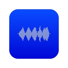 Audio digital equalizer technology icon digital blue for any design isolated on white vector illustration