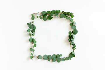 Border frame made of eucalyptus branches