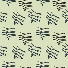 hand-drawn elements seamless pattern. vector illustration light gray color retro style