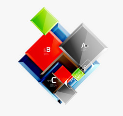 Minimal square banner abstract background