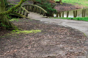 bridge in park in Oosterhout, The Netherlands