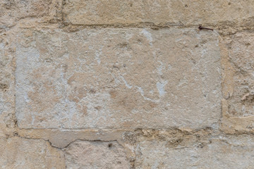 Limestone Wall Closeup in The Ancient City of Matera, Italy