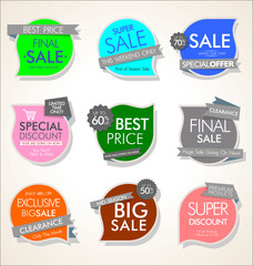 Fototapeta premium Sale banner templates design and special offer tags collection 