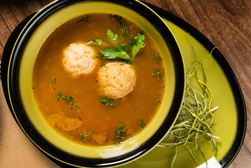 soup with meatballs