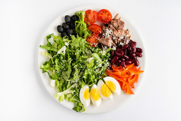 salad with egg and vegetables