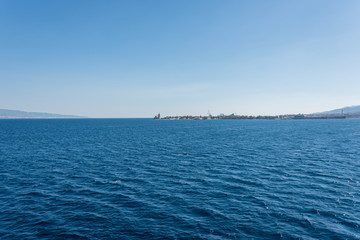 Obraz premium Blue Mediterranean Sea off the Coast of Sicily