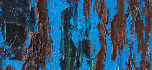 Hand drawn oil painting .Oil painting on canvas. Multi color  background.abstract  background and textured.brushstroke colorful art. Fragment of artwork. Spots of paint. Modern art. Contemporary art.