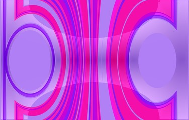 abstract coloured background with two circles on the right and left. in the middle are vertical stripes which are bent to the circles. with light effect.