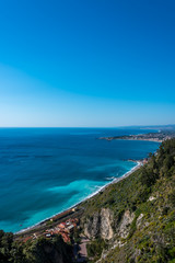 Fototapeta na wymiar View of the Mediterranean Coast from Sicily, Italy
