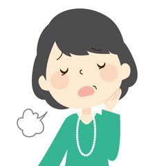 Fototapeta premium ため息 中年女性