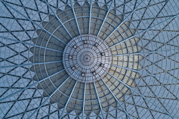 Roofing of railway station steel frame structure 