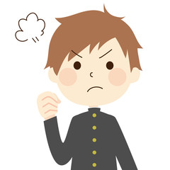 怒る　学生
