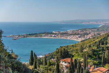 View of the Mediterranean Coast from Sicily, Italy
