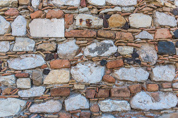 Roman Stone Wall in an Ancient village in Sicily, Italy