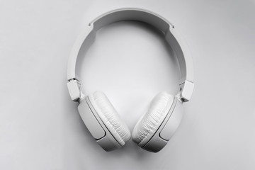 Wireless headphones on a white background. Bluetooth device