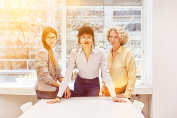 Gruppe Frauen als Team im Business Büro