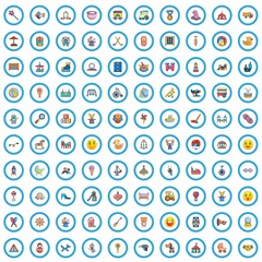 100 toys icons set in cartoon style for any design vector illustration
