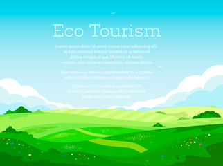 Obraz premium Eco tourism and countryside vacation