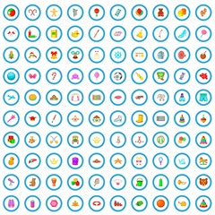 100 toys for children icons set in cartoon style for any design vector illustration