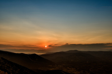 Sunset over the Peloponnese