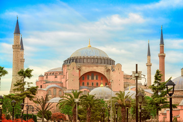 Fototapeta na wymiar Hagia Sophia, Istanbul, on a sunny day