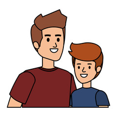 young father with son characters