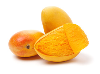 Mango on white background