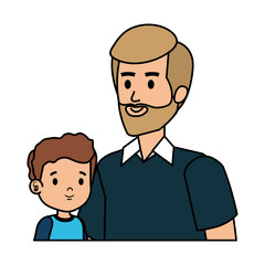 young father with son characters