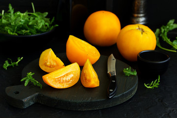 salad of yellow tomatoes.